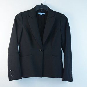 Antonio Melani Blazer Suit Jacket Size 4 Career Work Black Dark Gray Striped